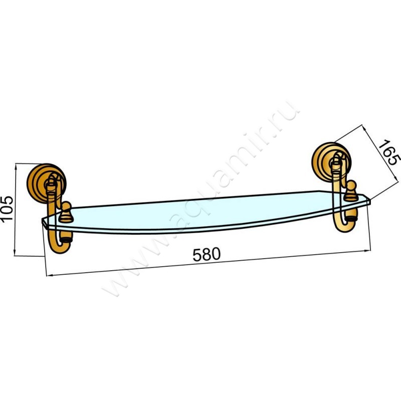 Полка под зеркало Boheme Medici 10607 размеры