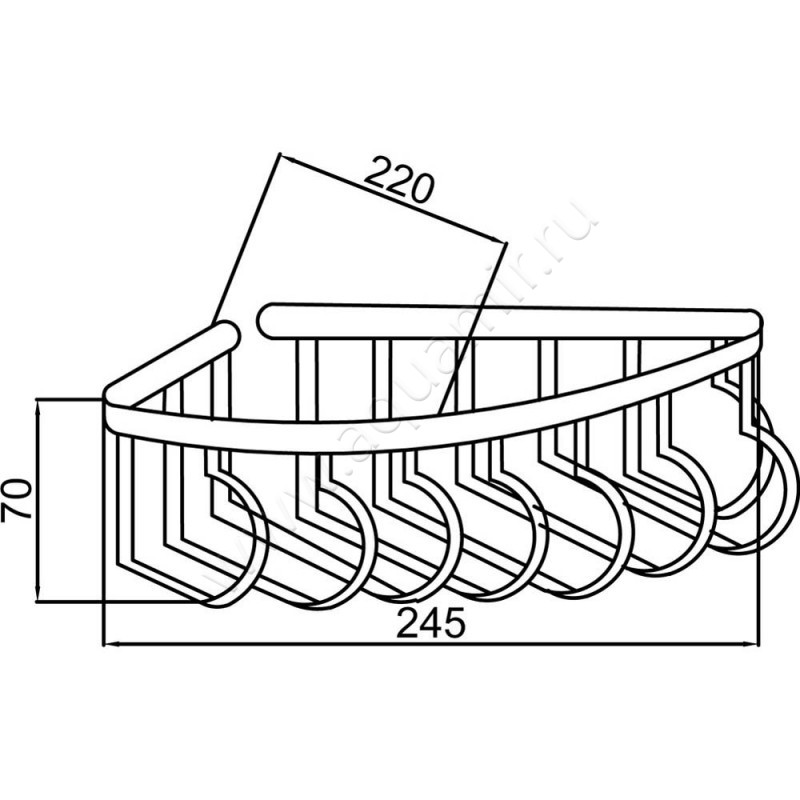 Полкa для душа Boheme Medici 10621 размеры