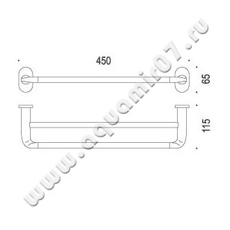 Полотенцедержатель Colombo Bart B2288.000 размеры