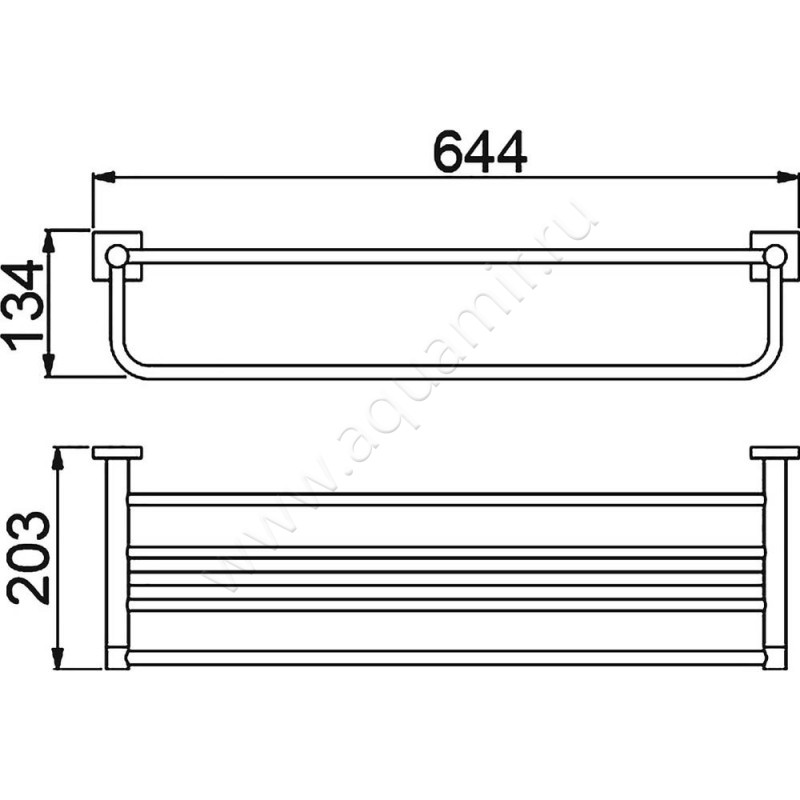 Полка для полотенец Timo Selene 12058/03 размеры