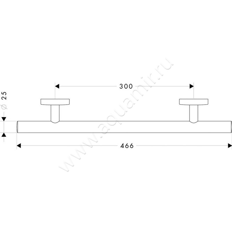 Поручень для ванны Hansgrohe Logis 40513820 размеры
