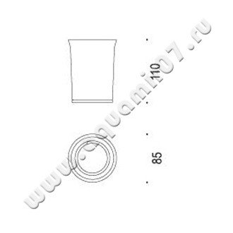 Стакан настольный Colombo Link B2441.000 размеры