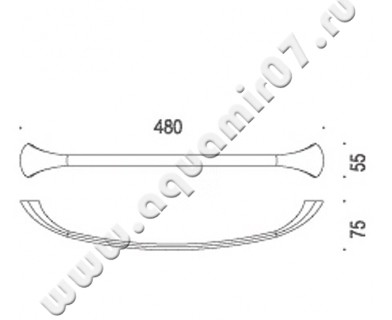 Полотенцедержатель Colombo Link B2410.000 размеры