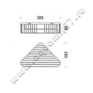 Полка для душа Colombo Angolari B9613.000 размеры
