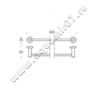 Полотенцедержатель Colombo Plus W4910.CR размеры