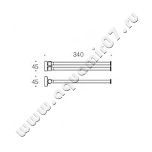 Полотенцедержатель Colombo Plus W4913.000 размеры