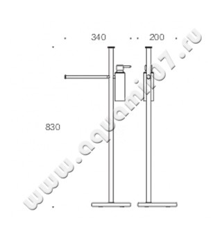 Стойка напольная Colombo Plus W4937 размеры