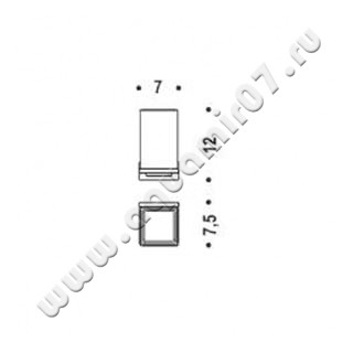 Стакан настенный Colombo Look B1602.000 размеры