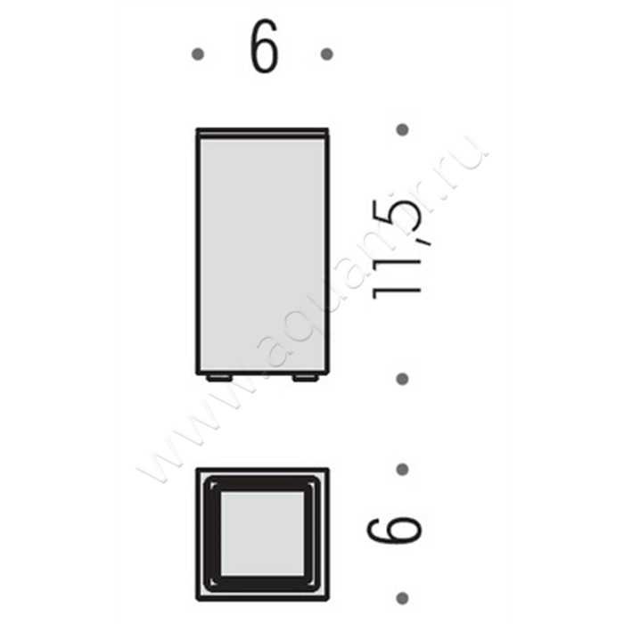 Стакан настольный Colombo Look B1643.000 размеры