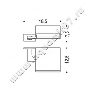 Бумагодержатель Colombo Look B1691.000 размеры