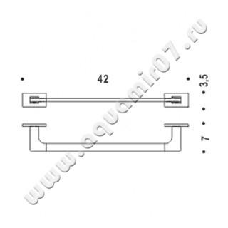 Полотенцедержатель Colombo Look B1609.000 размеры