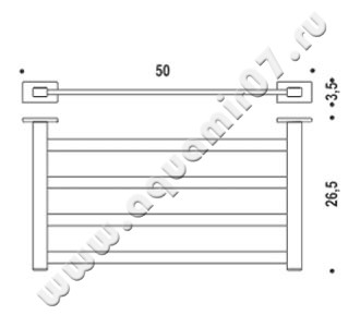Полотенцедержатель Colombo Look B1687.000 размеры