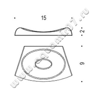 Мыльница настольная Colombo Land B2840.000 размеры