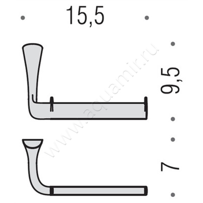 Бумагодержатель Colombo Land B2808.000 размеры