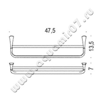 Полотенцедержатель Colombo Land B2888.000 размеры