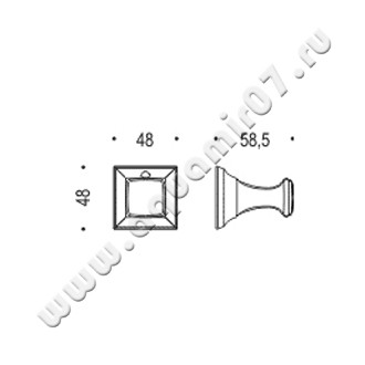 Крючок Colombo Portofino BCD97.CR размеры