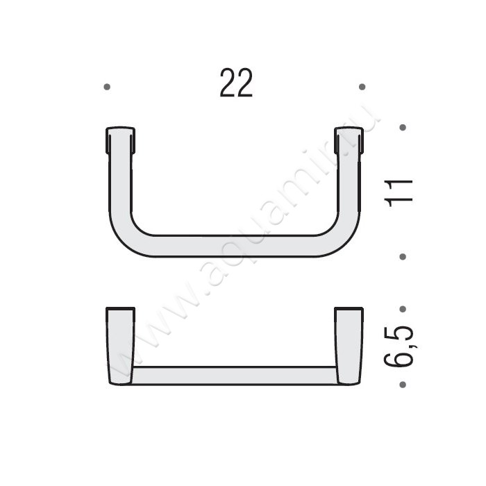 Полотенцедержатель Colombo Lulu B6231.CR размеры
