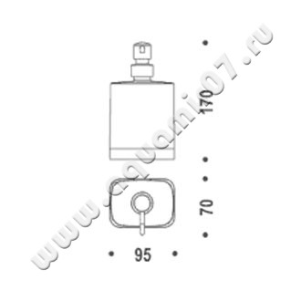 Дозатор Colombo Time W4281.000 размеры
