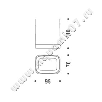 Стакан настольный Colombo Time W4241.000 размеры