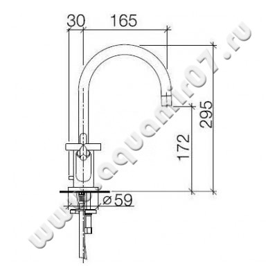 Смеситель для раковины Dornbracht TARA 22513892-00 размеры