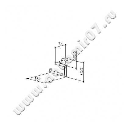 Бумагодержатель Dornbracht Tara 83500892-00 размеры