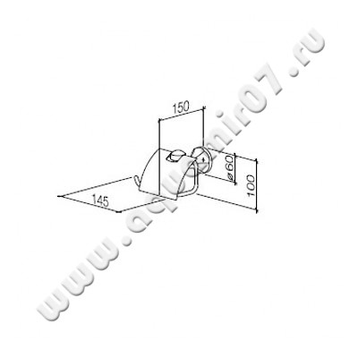 Бумагодержатель Dornbracht Madison 83510361-00 размеры