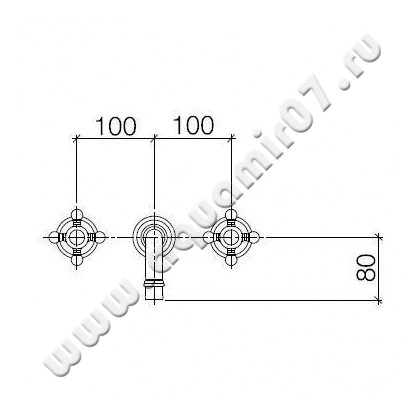 Смеситель для раковины Dornbracht MADISON 36712361-00 размеры