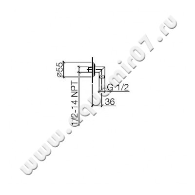 Шланговое соединение Dornbracht Madison 28 450 410-00 размеры
