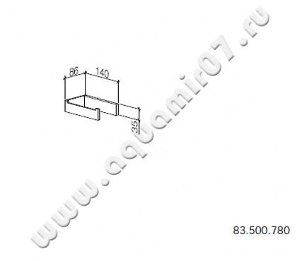 Бумагодержатель Dornbracht MEM 83500780-00 размеры