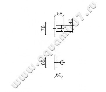 Держатель ручного душа Dornbracht IMO 28 050 980-00 размеры