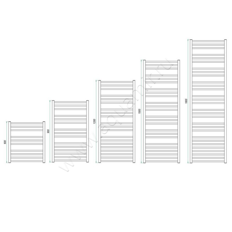 Полотенцесушитель электрический Grota CLASSIC CLASSIC-EL5301800-CRM размеры