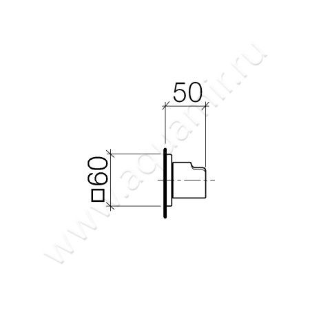 Запорный вентиль Villeroy & Boch Cult 36 310 960-00 размеры