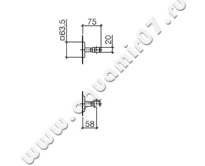Держатель ручного душа Villeroy & Boch Cult 28 050 960-00 размеры