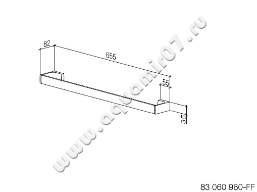 Полотенцедержатель Villeroy & Boch Cult 83060960-00 размеры