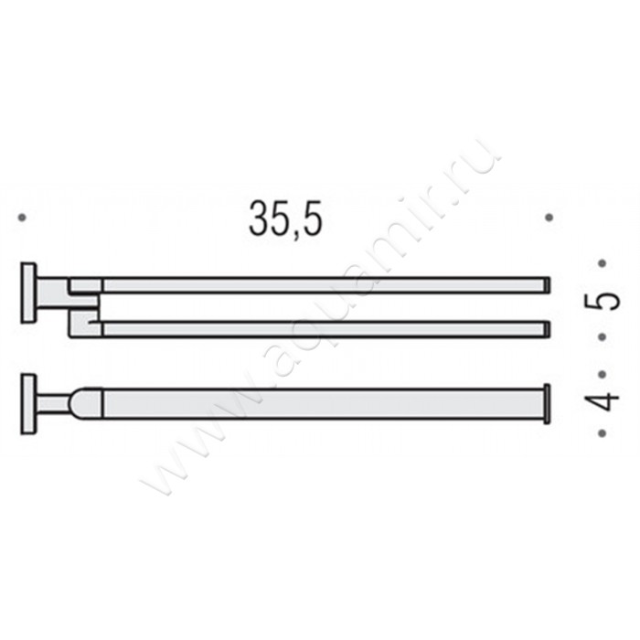 Полотенцедержатель Colombo Nordic B5212.000 размеры