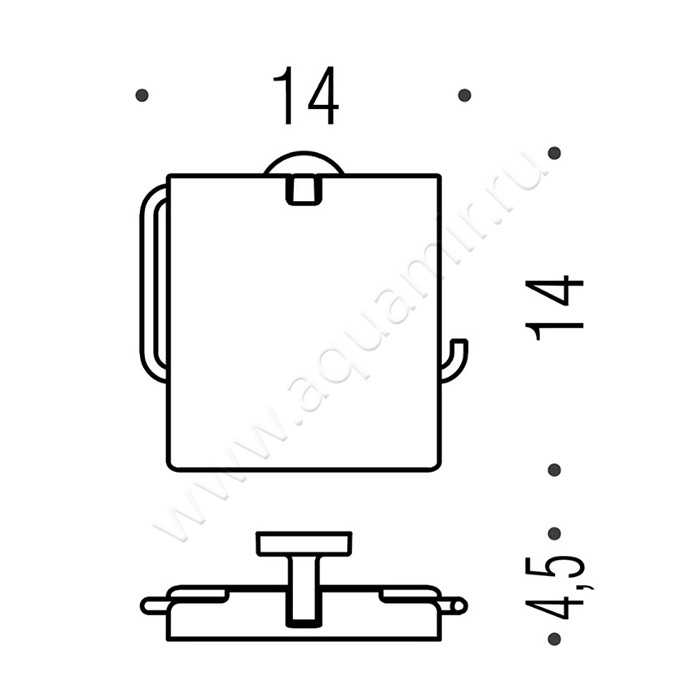 Бумагодержатель Colombo Nordic B5291.CR размеры
