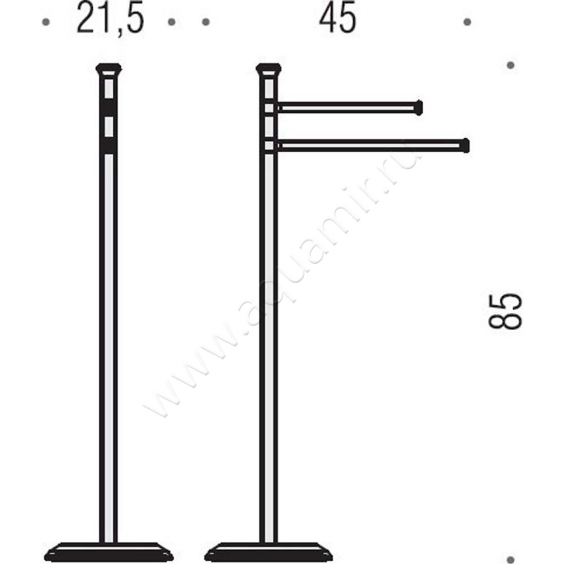 Полотенцедержатель Colombo Portofino B3238.000 размеры