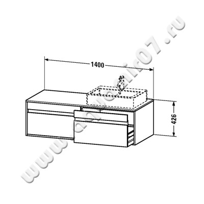 Тумба Duravit Ketho KT6697L1818 размеры