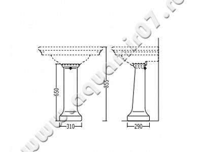 Раковина подвесная Devon & Devon Etoile IBLG(1-3)FET размеры