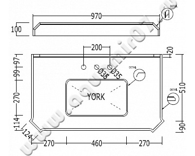 Консоль под раковину Devon & Devon Epoque consolle DEEPOQUEMCACR размеры