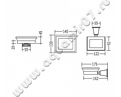 Мыльница настенная Devon & Devon Time TM301CR размеры