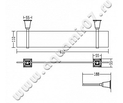 Полка Devon & Devon Time TM310CR размеры