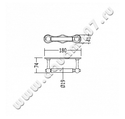 Бумагодержатель Devon & Devon Cavendish WM11CR размеры