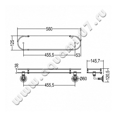Полка Devon & Devon Chelsea DD218IN размеры