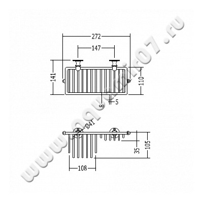 Полочка для душа Devon & Devon First Class DD33075CR размеры