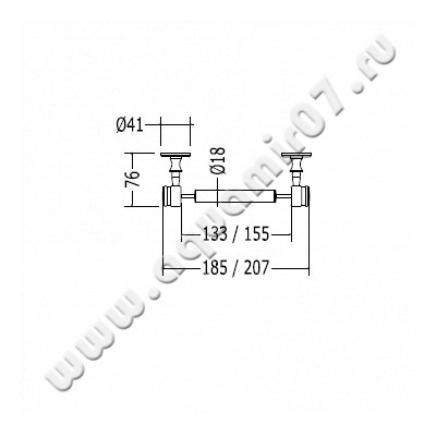 Бумагодержатель Devon & Devon First Class DD33100CR размеры