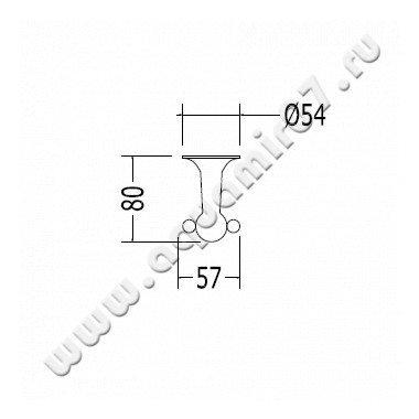 Крючок Devon & Devon New York NY113CR размеры