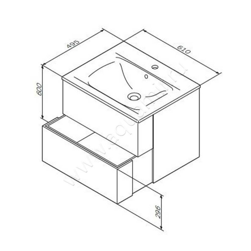 Раковина мебельная накладная AM.PM Spirit V2.0 M70AWCC0602WG размеры