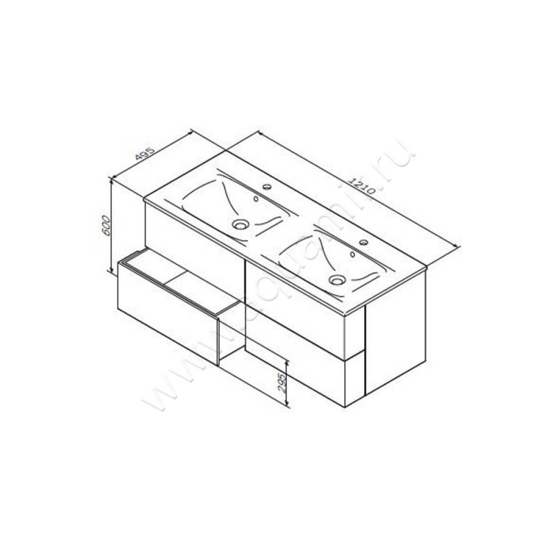 Раковина мебельная накладная AM.PM Spirit V2.0 M70AWCD1202WG размеры
