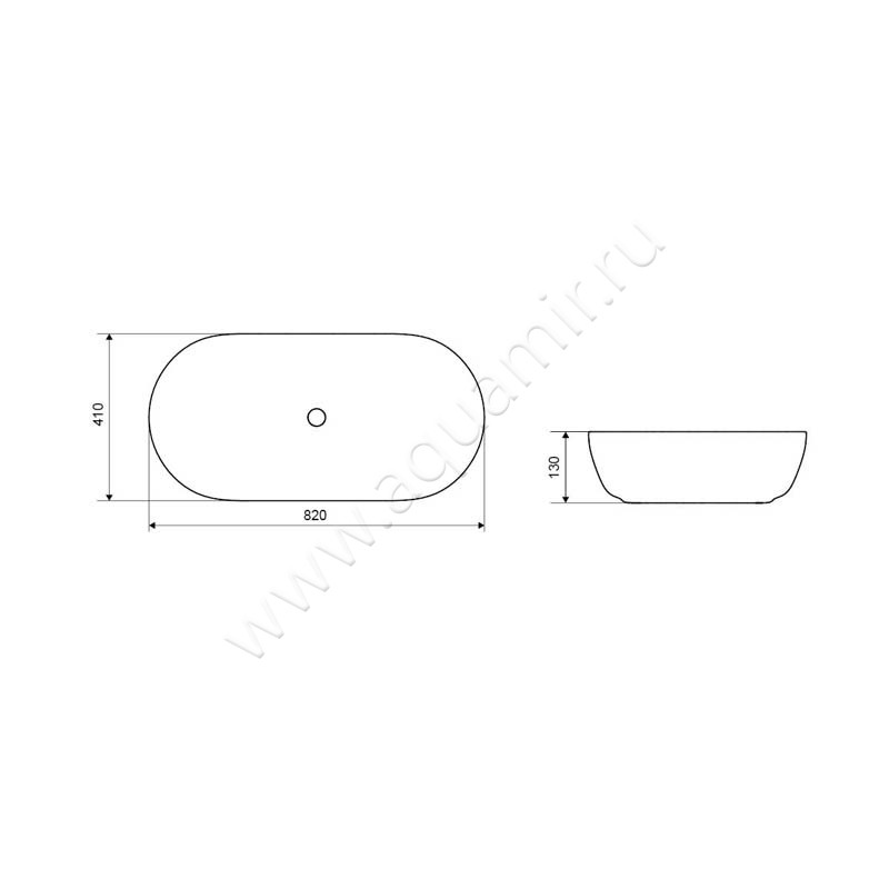Раковина-чаша накладная Excellent Jima CEAC.2001.820.WH размеры